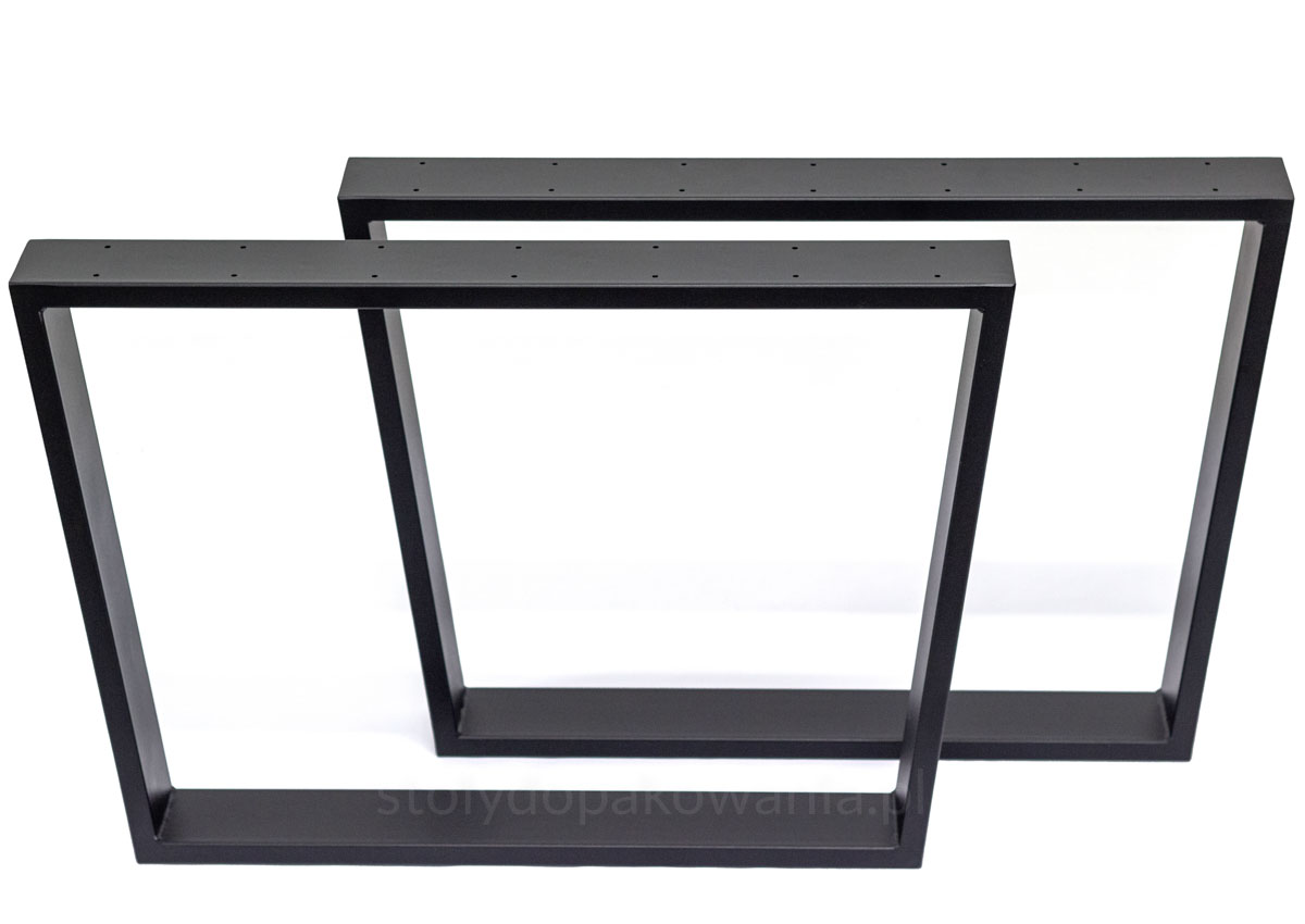 Noga metalowa do stołu loft industrial 72,5 x 50 cm profil 80x20 trapez - obrazek 2