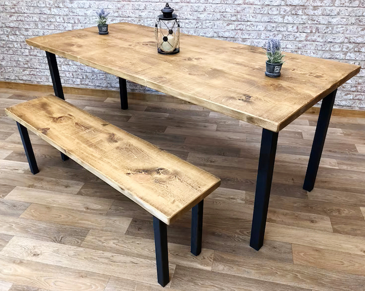 Noga metalowa do stołu loft 70 x 72 cm profil 60x60 Stelaż - obrazek 6