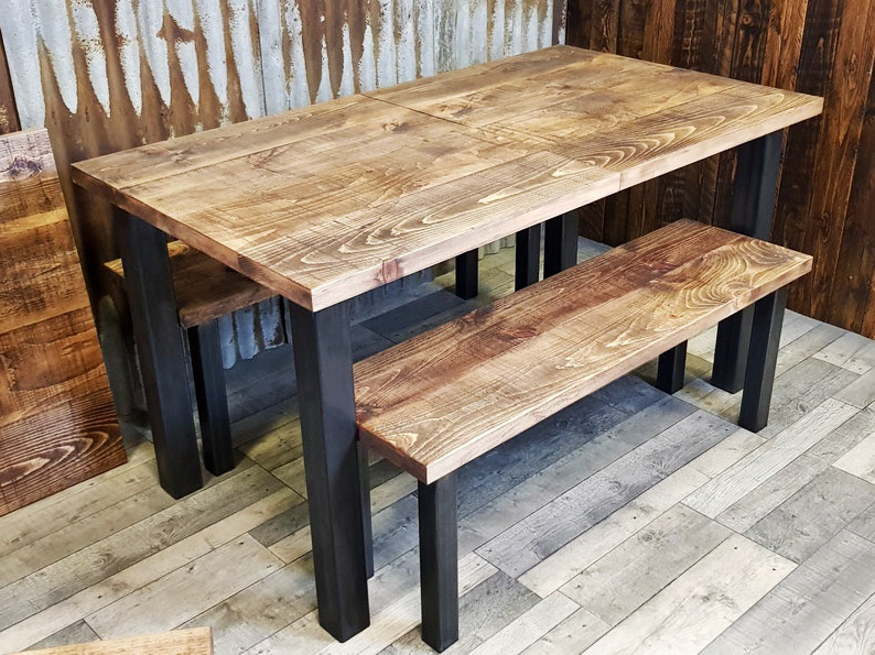 Noga metalowa do stołu loft 70 x 72 cm profil 60x60 Stelaż - obrazek 5